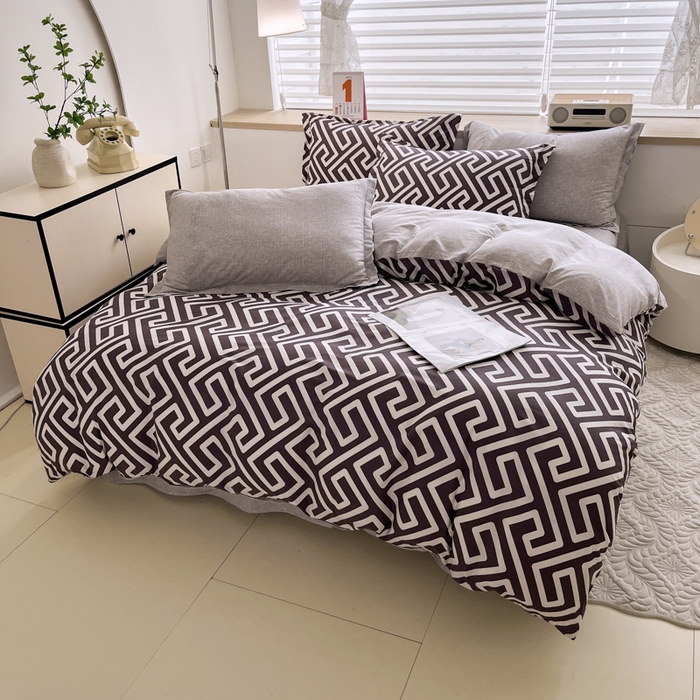 91家纺网 家纺一手货源 找家纺 （总）红淳家纺 2025新款12868全棉商务印花系列四件套