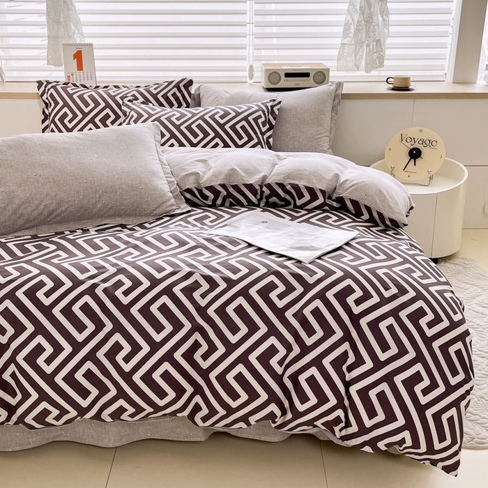 91家纺网 家纺一手货源 找家纺 （总）红淳家纺 2025新款12868全棉商务印花系列四件套