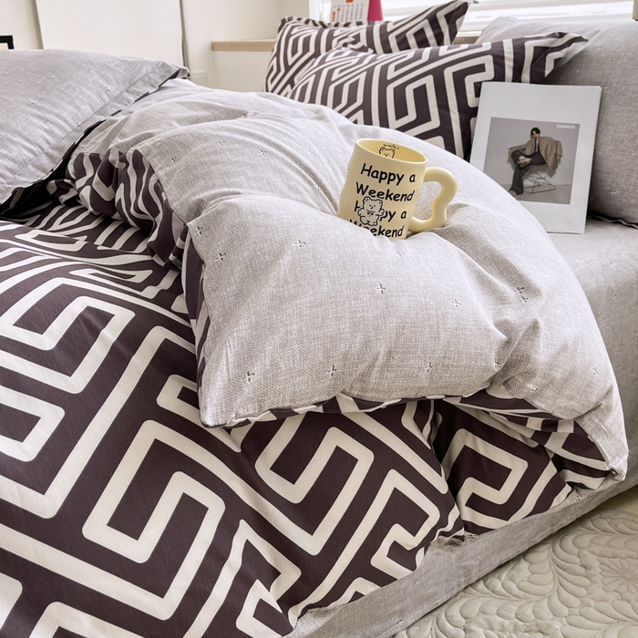 91家纺网 家纺一手货源 找家纺 （总）红淳家纺 2025新款12868全棉商务印花系列四件套