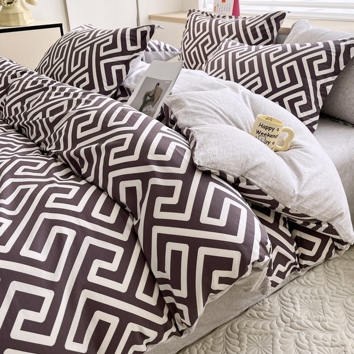 （总）红淳家纺 2025新款12868全棉商务印花系列四件套