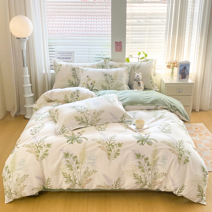 91家纺网 家纺一手货源 找家纺 （总）红淳家纺 2025新款小清新春款12868全棉印花四件套