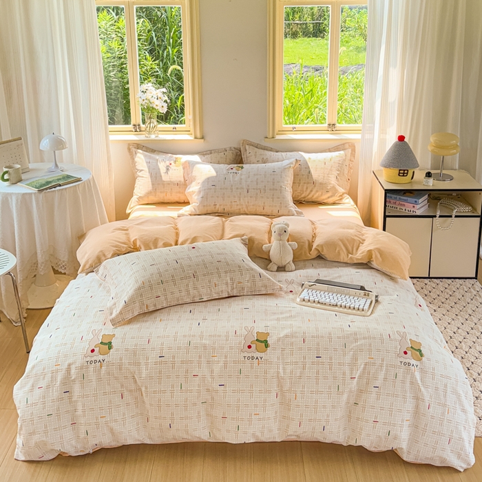 红淳家纺 2025新款小清新春款12868全棉印花四件套 小幸运