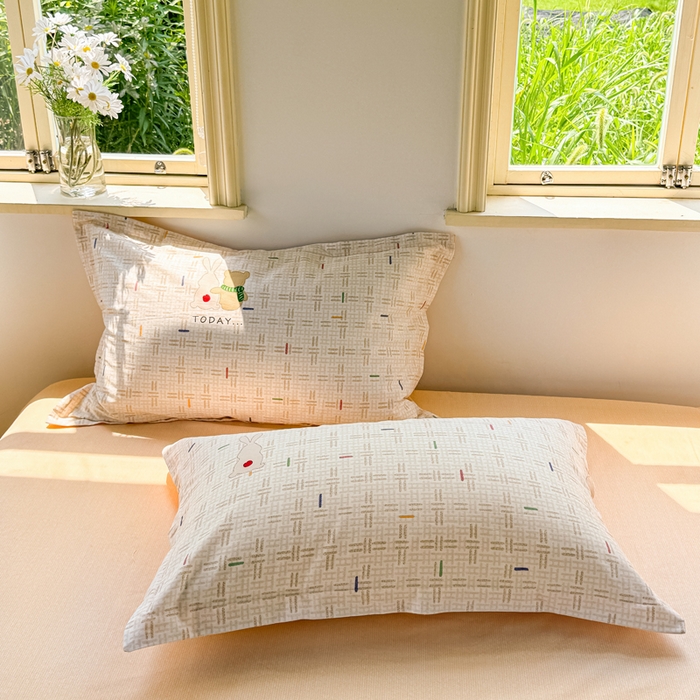 91家纺网 家纺一手货源 找家纺 红淳家纺 2025新款小清新春款12868全棉印花四件套 小幸运