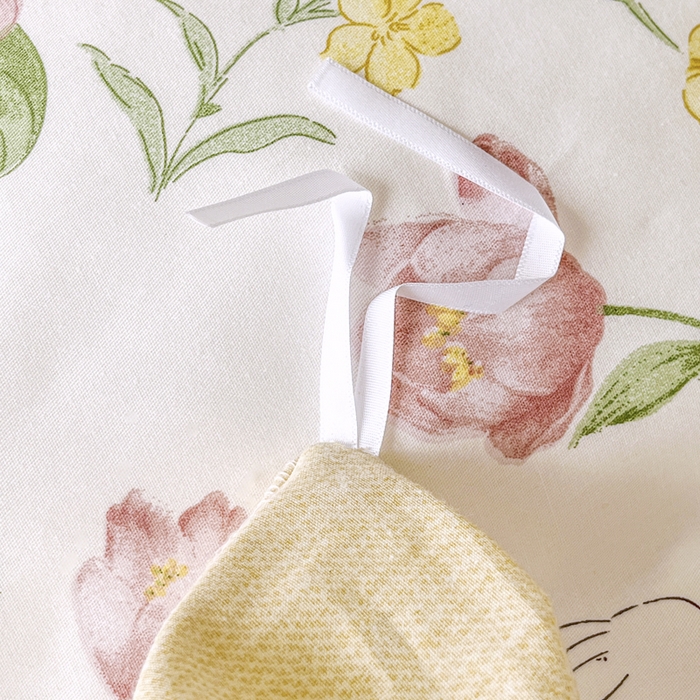 91家纺网 家纺一手货源 找家纺 红淳家纺 2025新款小清新春款12868全棉印花四件套 花月兔