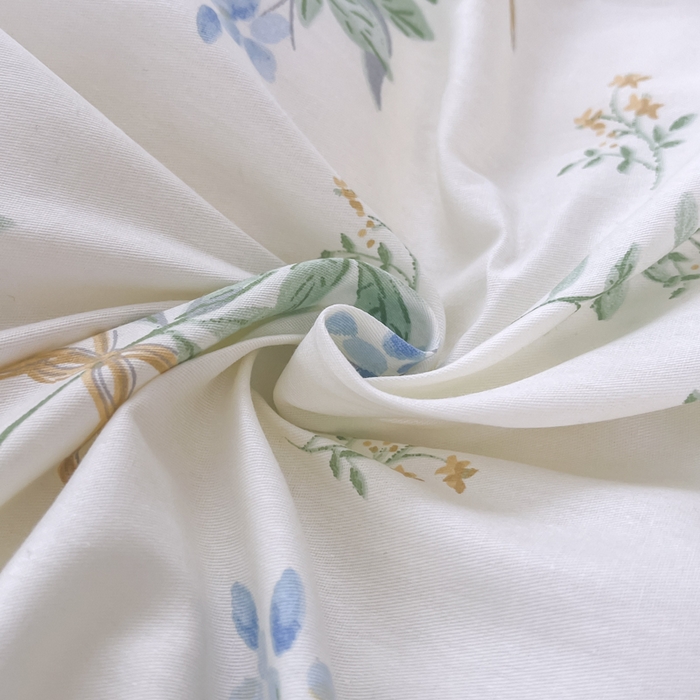 91家纺网 家纺一手货源 找家纺 红淳家纺 2025新款小清新春款12868全棉印花四件套 花韵幽香