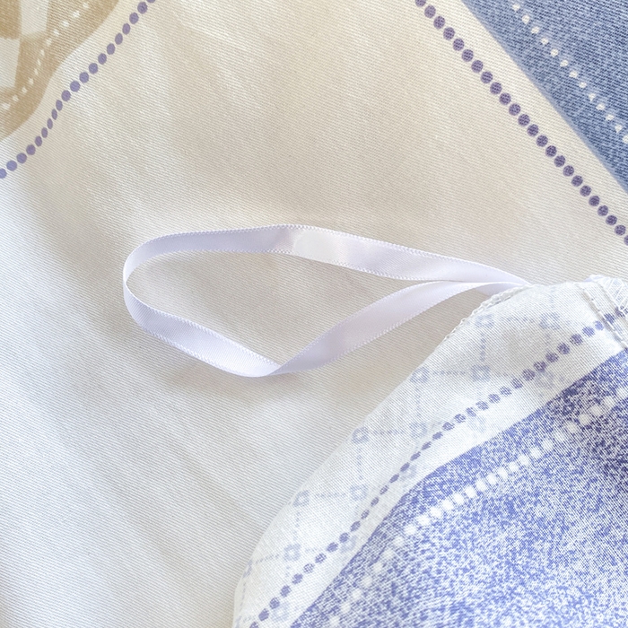 91家纺网 家纺一手货源 找家纺 红淳家纺 2025新款小清新春款12868全棉印花四件套 蓝色垦丁