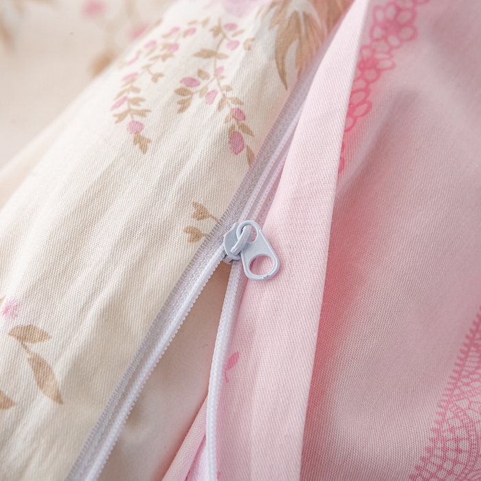 91家纺网 家纺一手货源 找家纺 红淳家纺 2025新款小清新春款12868全棉印花四件套 华庭庄园