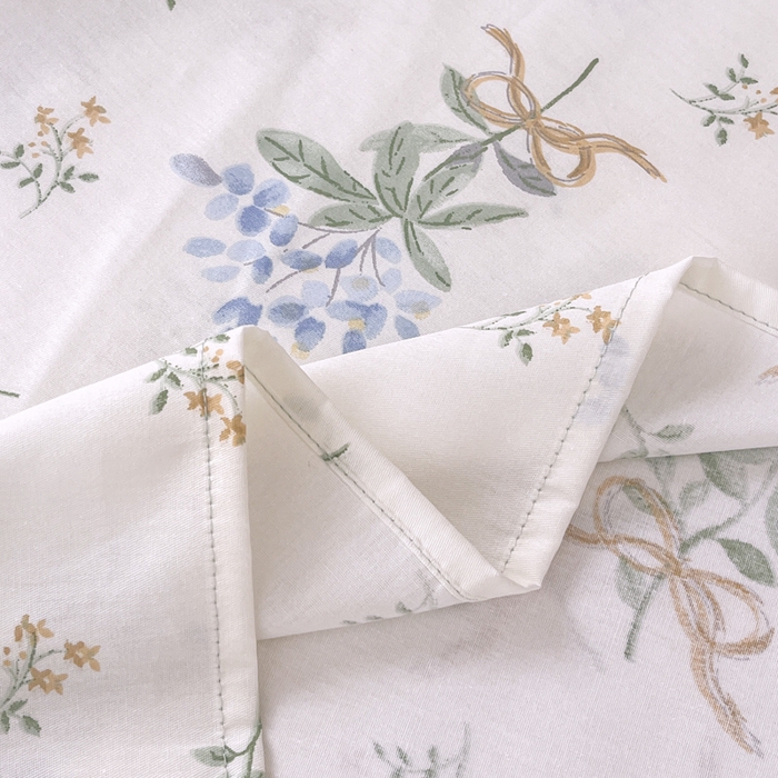 91家纺网 家纺一手货源 找家纺 红淳家纺 2025新款小清新春款12868全棉印花四件套 花韵幽香