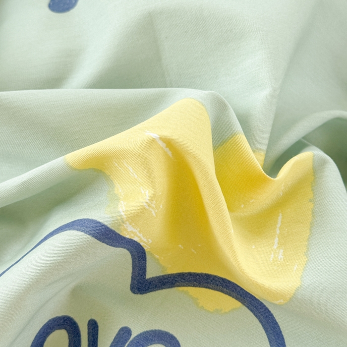 91家纺网 家纺一手货源 找家纺 红淳家纺 2025新款小清新春款12868全棉印花四件套 心愿恋曲