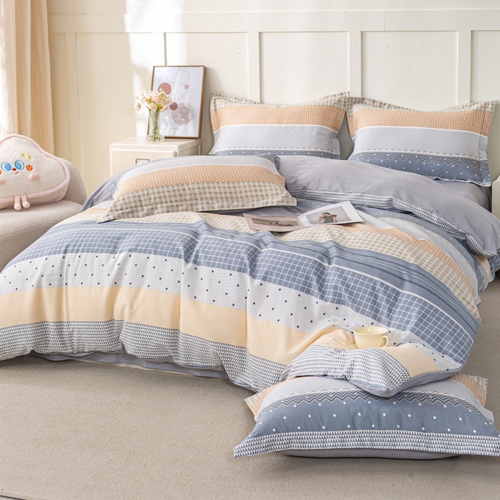 91家纺网 家纺一手货源 找家纺 红淳家纺 2025新款小清新春款12868全棉印花四件套 迈凯伦