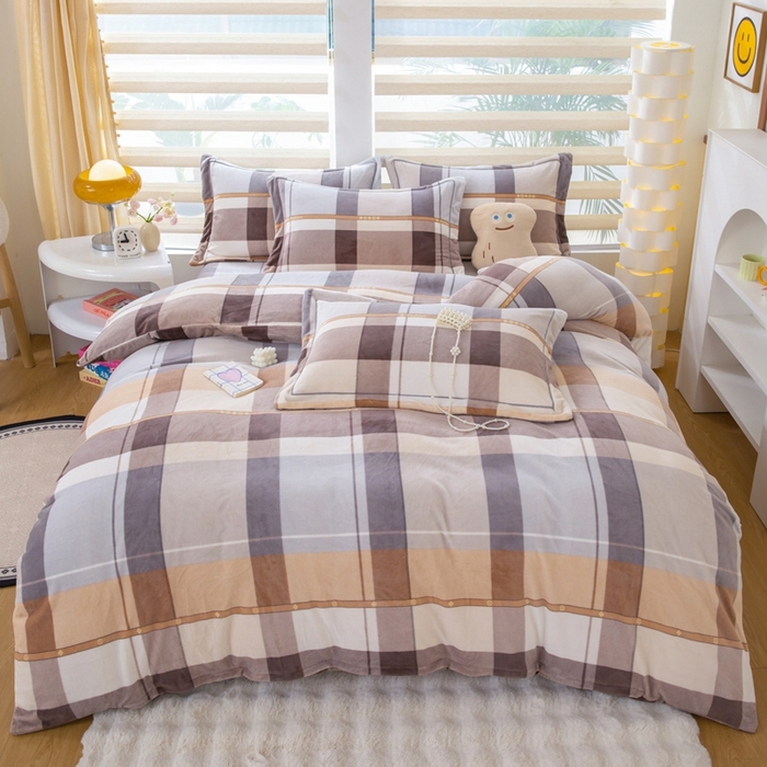 91家纺网 家纺一手货源 找家纺 优姿家纺 2025新款加厚全消光牛奶绒印花四件套格调