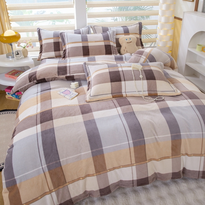 91家纺网 家纺一手货源 找家纺 优姿家纺 2025新款加厚全消光牛奶绒印花四件套格调