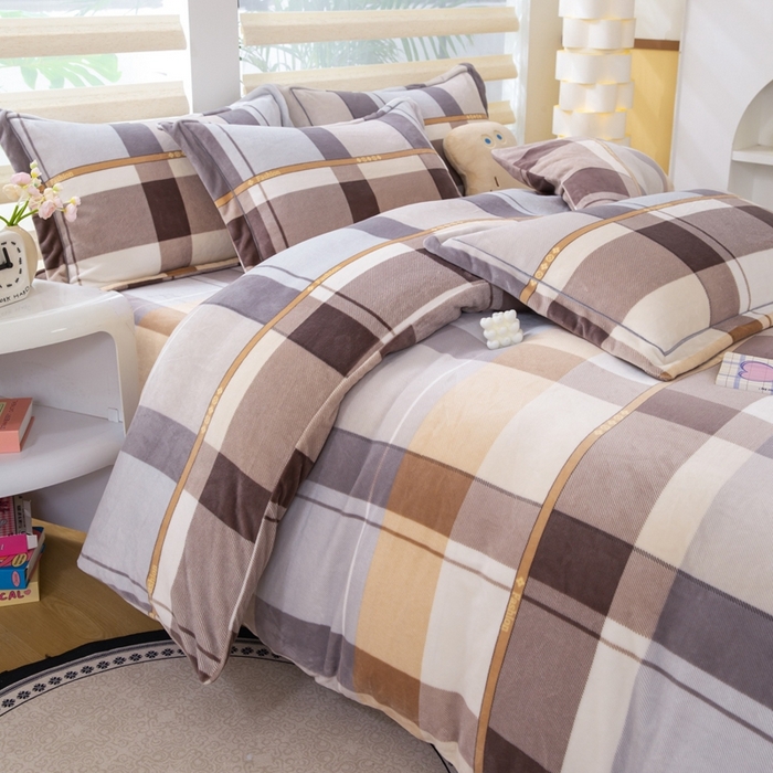 91家纺网 家纺一手货源 找家纺 优姿家纺 2025新款加厚全消光牛奶绒印花四件套格调