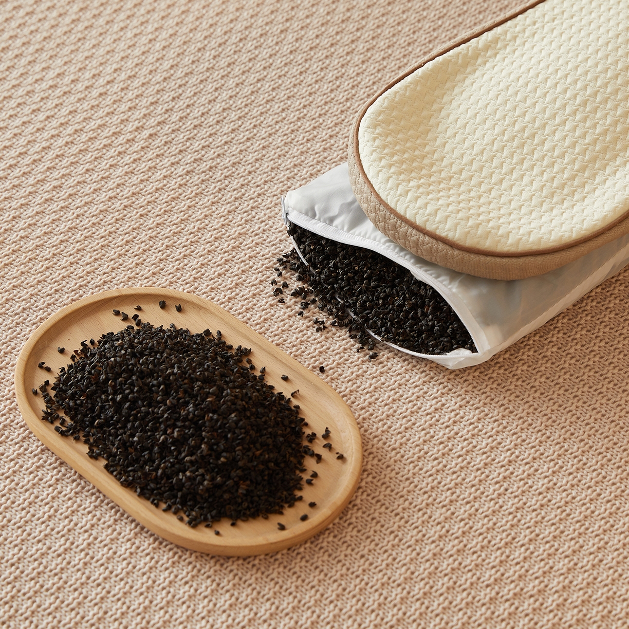 91家纺网 家纺一手货源 找家纺 缦吉 2025款邦邦荞麦枕枕头枕芯 组合图仅供展示