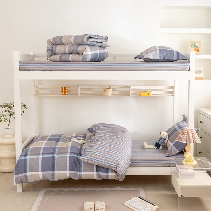 91家纺网 家纺一手货源 找家纺 红淳家纺 2025新款全棉青少年学生三件套 幻影