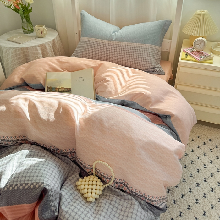 91家纺网 家纺一手货源 找家纺 红淳家纺 2025新款全棉青少年学生三件套 一帆风顺