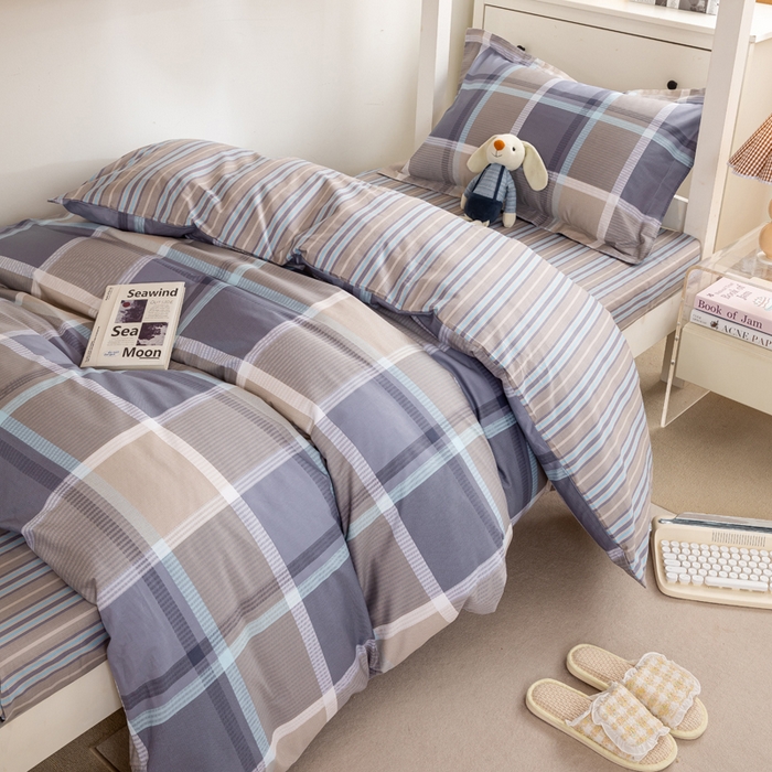 91家纺网 家纺一手货源 找家纺 红淳家纺 2025新款全棉青少年学生三件套 幻影