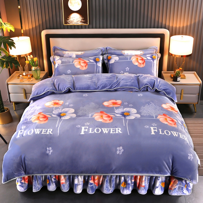 91家纺网 家纺一手货源 找家纺 代芙家纺2025款高克重10斤牛奶绒四件套【下载图片前看下详情公告】花容月貌