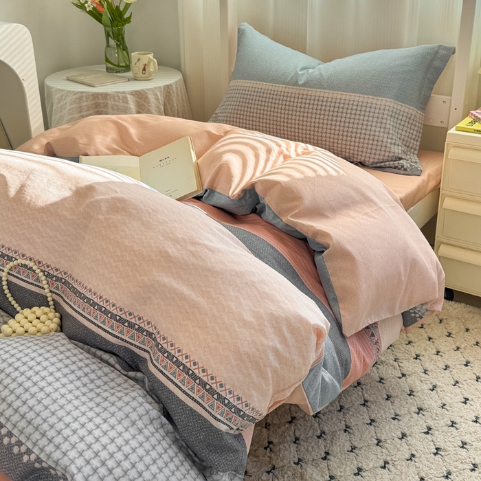 91家纺网 家纺一手货源 找家纺 红淳家纺 2025新款全棉青少年学生三件套 一帆风顺