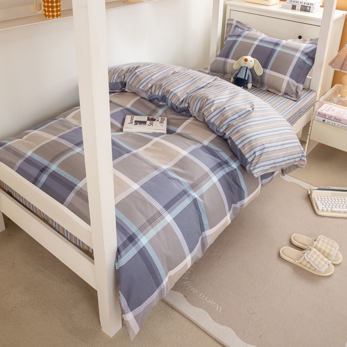 91家纺网 家纺一手货源 找家纺 红淳家纺 2025新款全棉青少年学生三件套 幻影