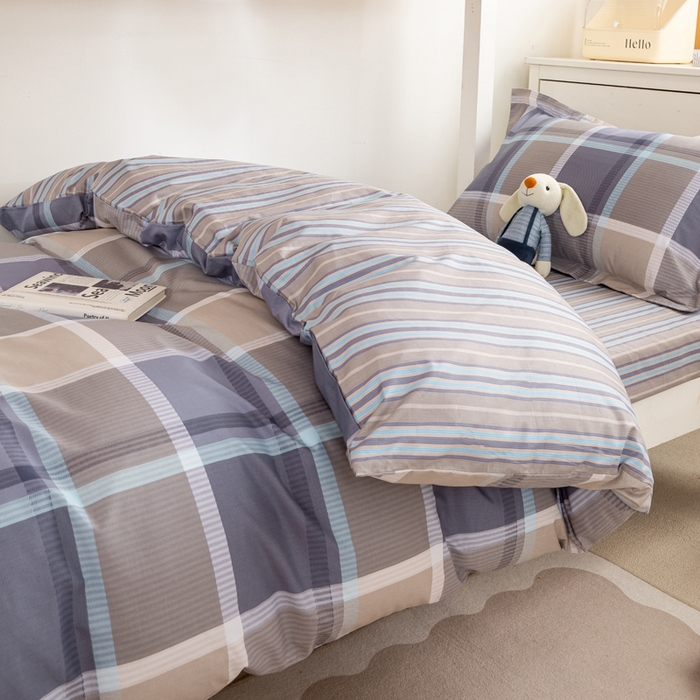 91家纺网 家纺一手货源 找家纺 红淳家纺 2025新款全棉青少年学生三件套 幻影