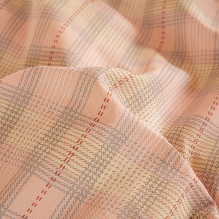 91家纺网 家纺一手货源 找家纺 红淳家纺 2025新款全棉青少年学生三件套 淑女格-红