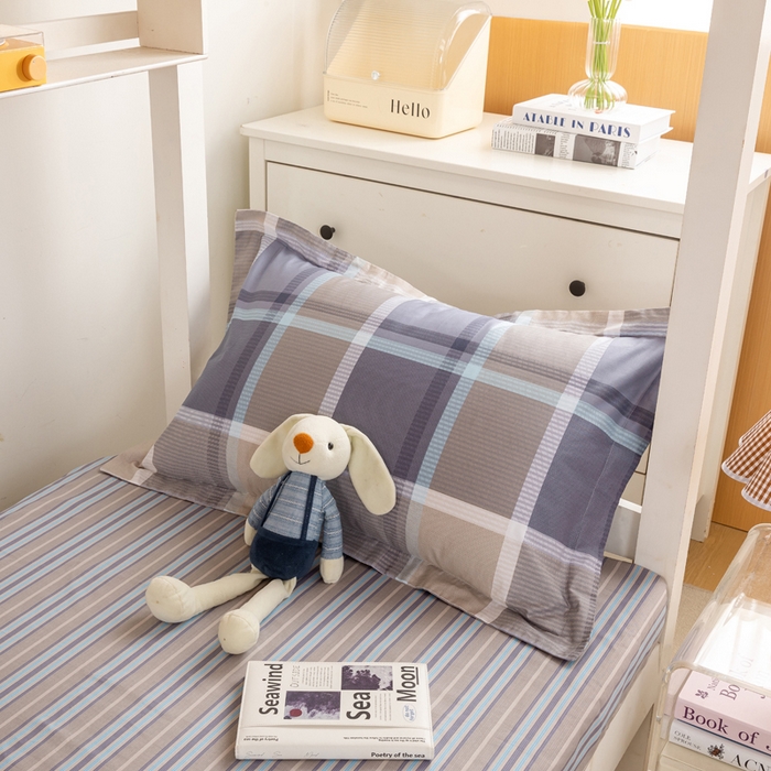 91家纺网 家纺一手货源 找家纺 红淳家纺 2025新款全棉青少年学生三件套 幻影