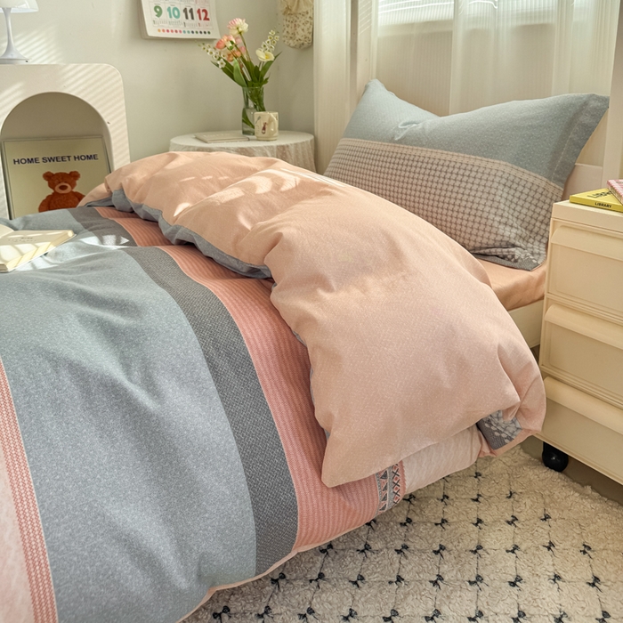 91家纺网 家纺一手货源 找家纺 红淳家纺 2025新款全棉青少年学生三件套 一帆风顺