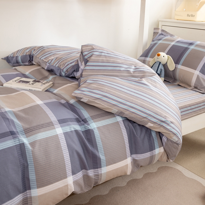 91家纺网 家纺一手货源 找家纺 红淳家纺 2025新款全棉青少年学生三件套 幻影