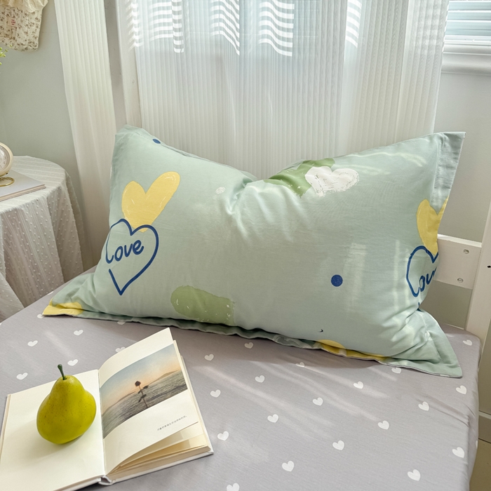 91家纺网 家纺一手货源 找家纺 红淳家纺 2025新款全棉青少年学生三件套 心愿恋曲