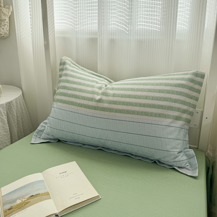 91家纺网 家纺一手货源 找家纺 红淳家纺 2025新款全棉青少年学生三件套 摩卡人生-绿