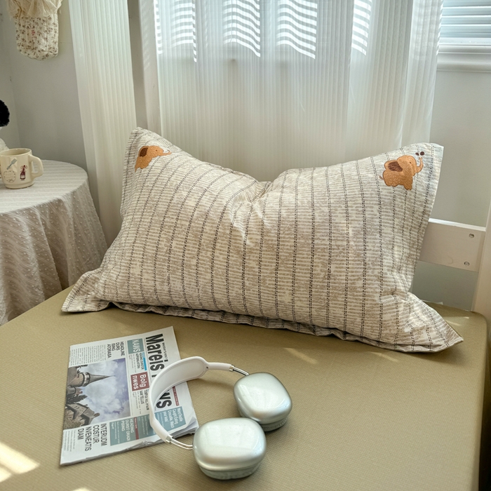 91家纺网 家纺一手货源 找家纺 红淳家纺 2025新款全棉青少年学生三件套 梦幻小象