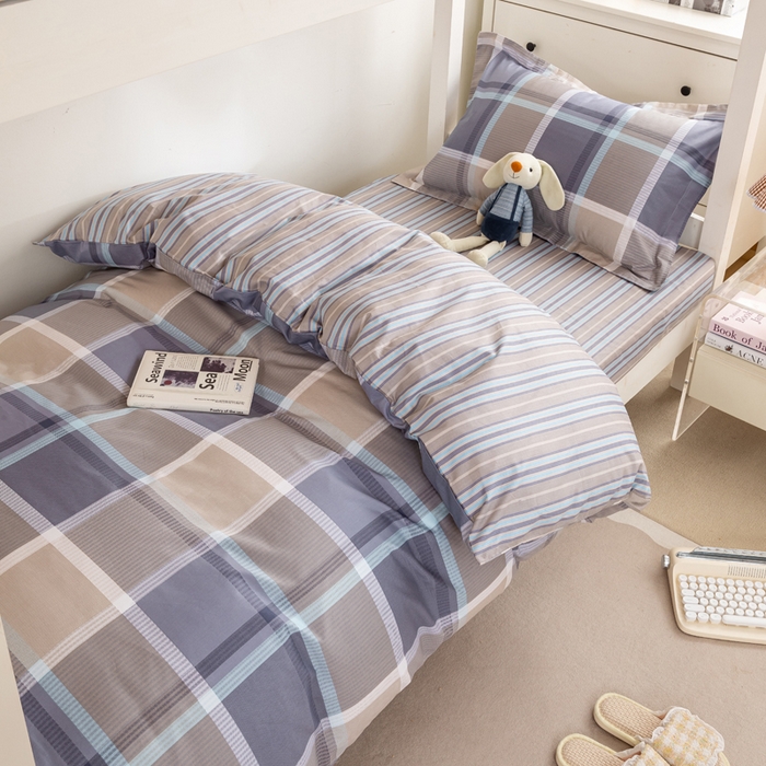 91家纺网 家纺一手货源 找家纺 红淳家纺 2025新款全棉青少年学生三件套 幻影