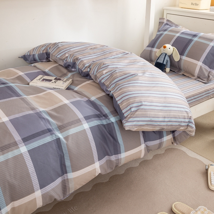 91家纺网 家纺一手货源 找家纺 红淳家纺 2025新款全棉青少年学生三件套 幻影