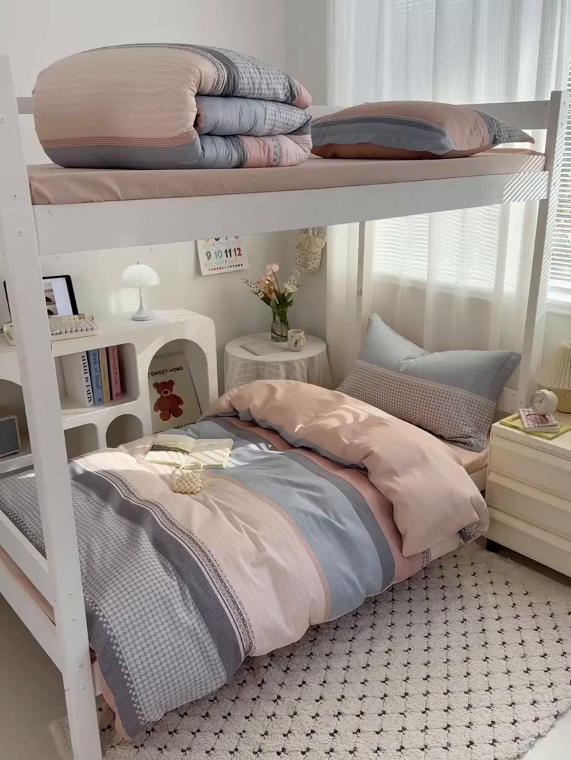 91家纺网 家纺一手货源 找家纺 红淳家纺 2025新款全棉青少年学生三件套 一帆风顺