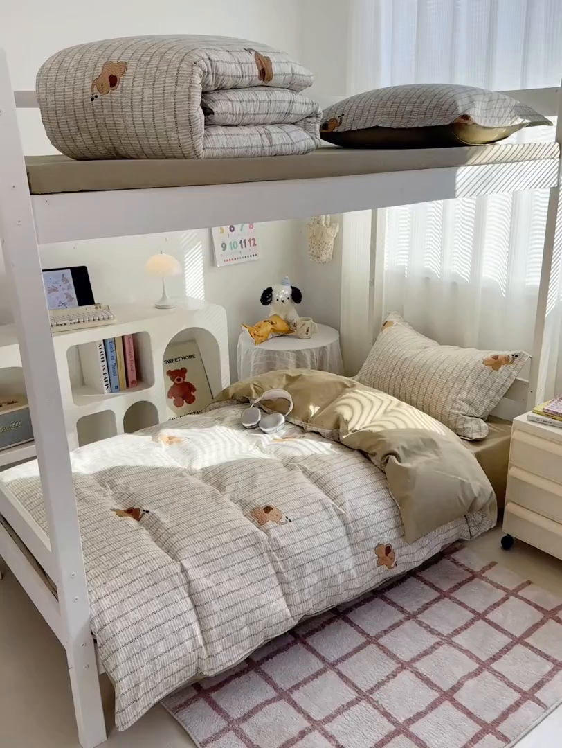 91家纺网 家纺一手货源 找家纺 红淳家纺 2025新款全棉青少年学生三件套 梦幻小象