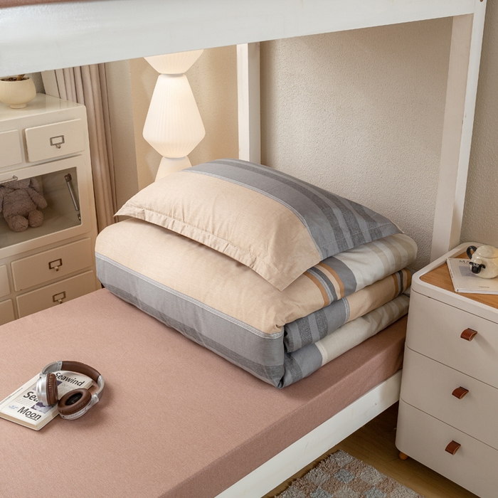 91家纺网 家纺一手货源 找家纺 红淳家纺 2025新款全棉青少年学生三件套 简希