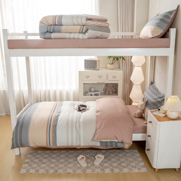 91家纺网 家纺一手货源 找家纺 红淳家纺 2025新款全棉青少年学生三件套 简希