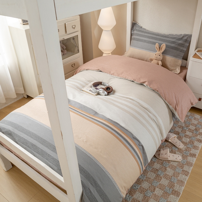 91家纺网 家纺一手货源 找家纺 红淳家纺 2025新款全棉青少年学生三件套 简希