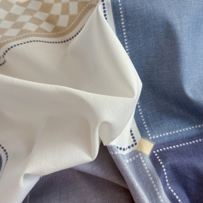 91家纺网 家纺一手货源 找家纺 红淳家纺 2025新款全棉青少年学生三件套 蓝色垦丁