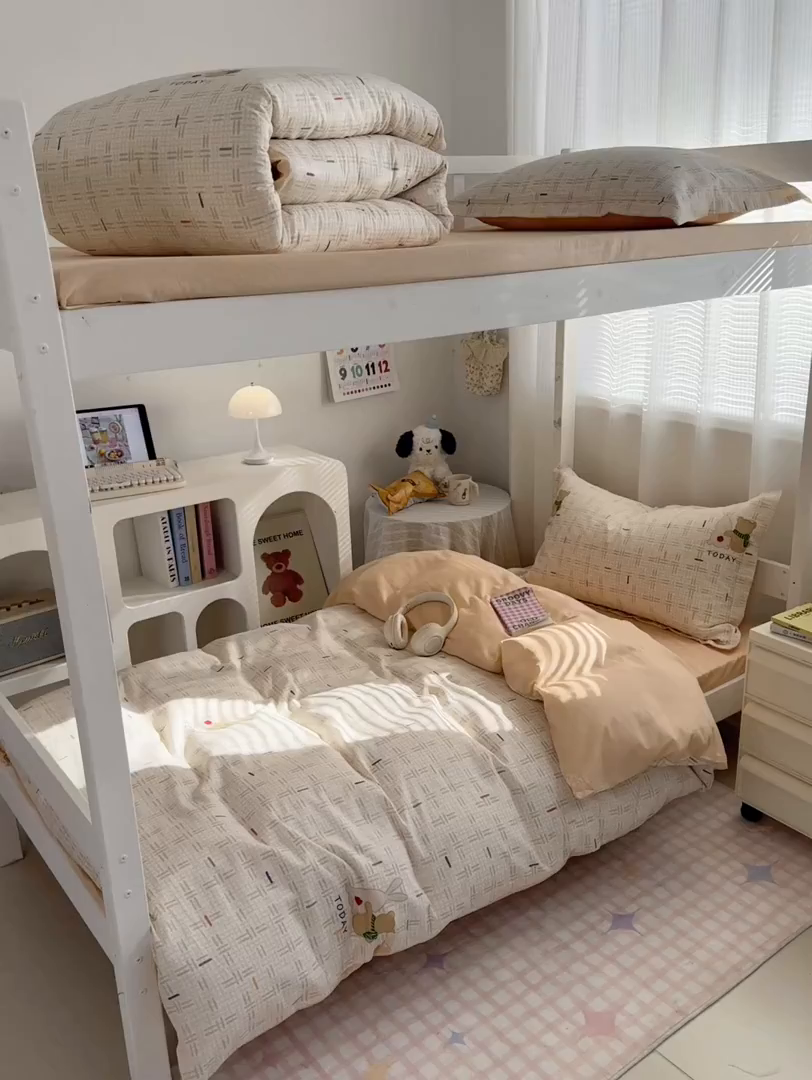 91家纺网 家纺一手货源 找家纺 红淳家纺 2025新款全棉青少年学生三件套 小幸运