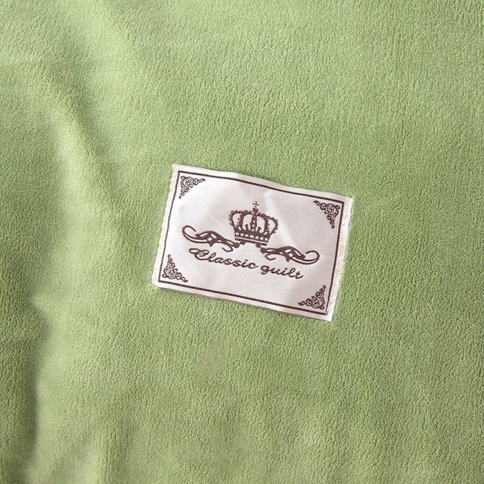 91家纺网 家纺一手货源 找家纺 优姿家纺 2025新款加厚全消光牛奶绒印花四件套抹茶绿