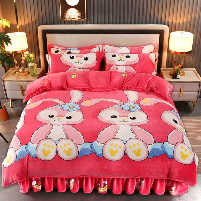 91家纺网 家纺一手货源 找家纺 代芙家纺2025款高克重10斤牛奶绒四件套【下载图片前看下详情公告】吉祥兔