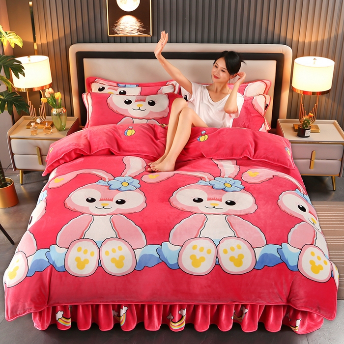 代芙家纺2025款高克重10斤牛奶绒四件套【下载图片前看下详情公告】吉祥兔