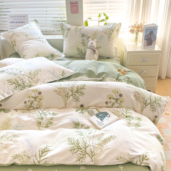 91家纺网 家纺一手货源 找家纺 红淳家纺 2025新款全棉印花单被套 暖阳