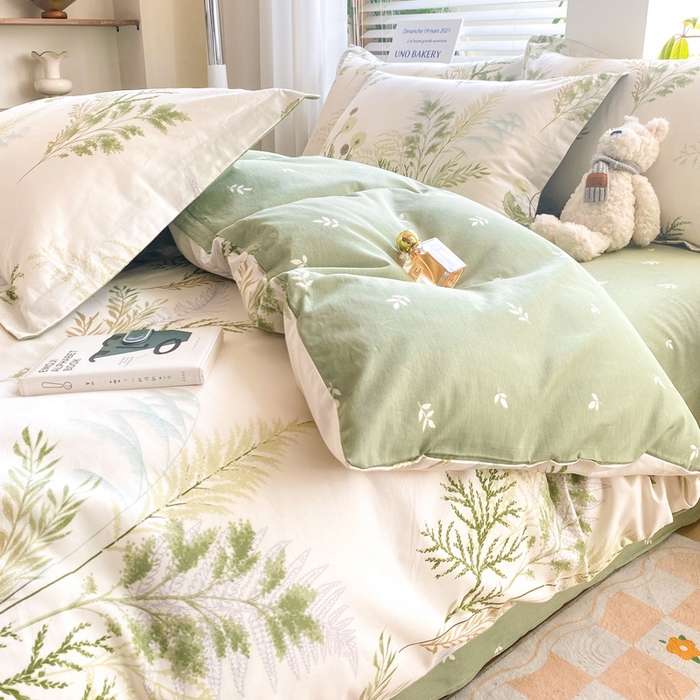 91家纺网 家纺一手货源 找家纺 红淳家纺 2025新款全棉印花单被套 暖阳