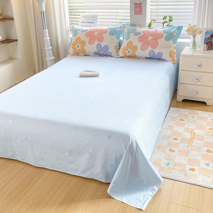 91家纺网 家纺一手货源 找家纺 红淳家纺 2025新款全棉印花单被套 花田梦