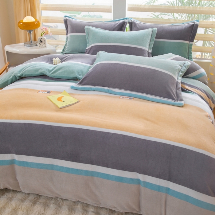 91家纺网 家纺一手货源 找家纺 优姿家纺 2025新款加厚全消光牛奶绒印花四件套时光旅行