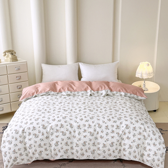 红淳家纺 2025新款全棉印花单被套 清风如叶