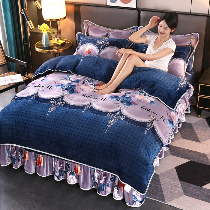 91家纺网 家纺一手货源 找家纺 代芙家纺2025款高克重10斤牛奶绒四件套【下载图片前看下详情公告】锦上添花